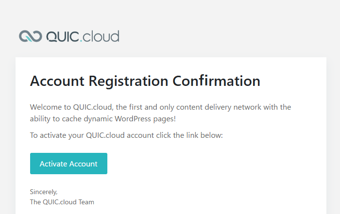 Account Registration Confirmation